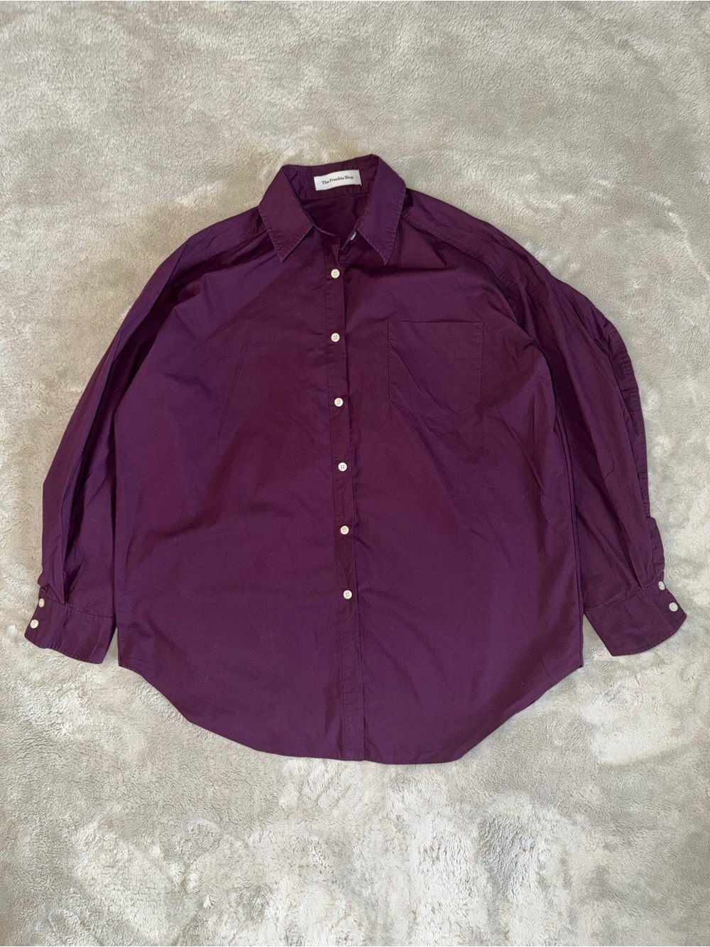 The Frankie Shop Oversized Purple Button-Up Shirt Women’s Size XS/S